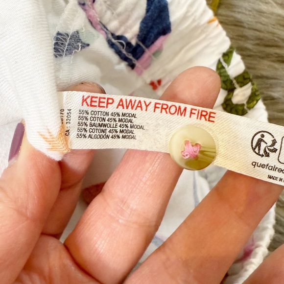 Anthropologie Colorful Zodiac Print Women’s Wide Leg Flannel Pajama Pants Sz XXS - Picture 11 of 11